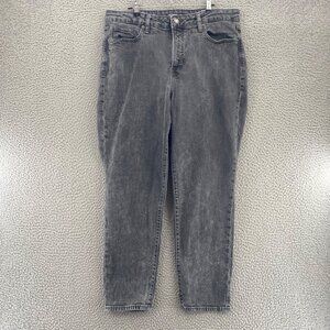 Old Navy Jeans Womens 14 Gray Denim OG Straight Secret Slim Pockets Skinny Leg